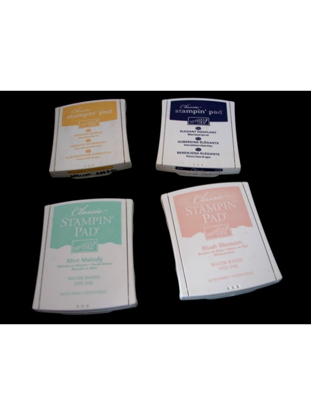 Stampin Up Ink Pad Lot Of 5 , 3 Good and 2 that need reinking